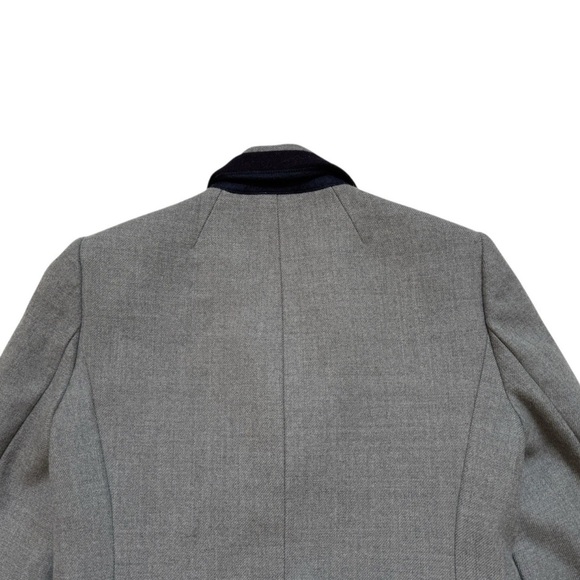 J.Crew Schoolboy Tipped Wool Blazer Academia Old Money Graphite Sz 4 Gray - Picture 7 of 12